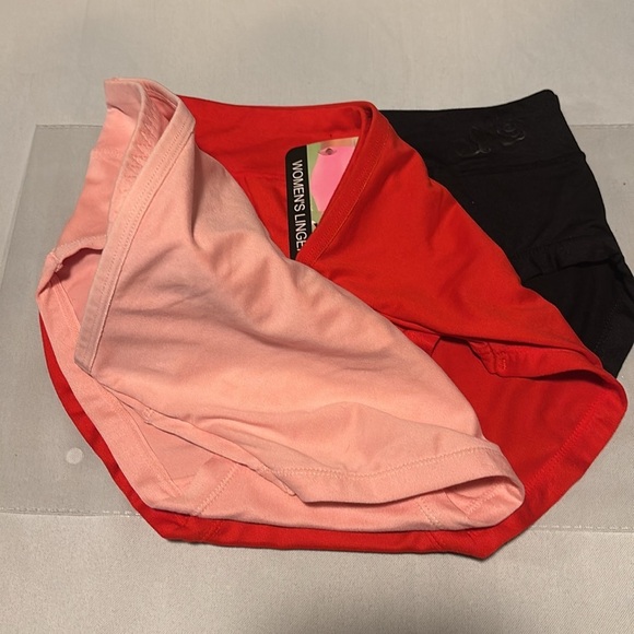 Set of 3️⃣ Valeria Women's Pink and Red Briefs - Picture 2 of 4